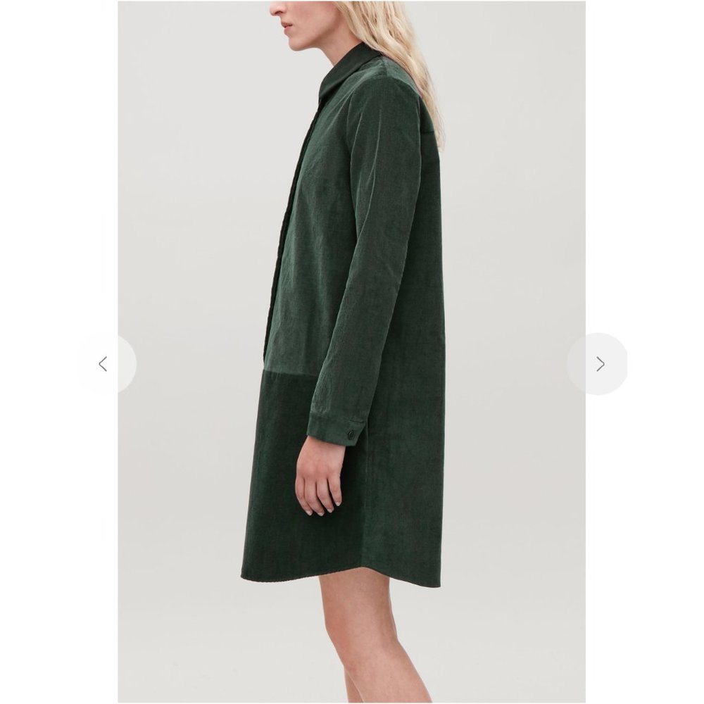 NWOT Cos A-Line Corduroy Shirt Dress, Size 2 - Picture 4 of 8